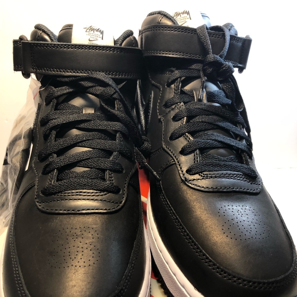 Nike x Stussy Air Force 1 Mid Luxe Black Snakeskin Men’s 9.5 Women’s 11 New - Picture 15 of 16
